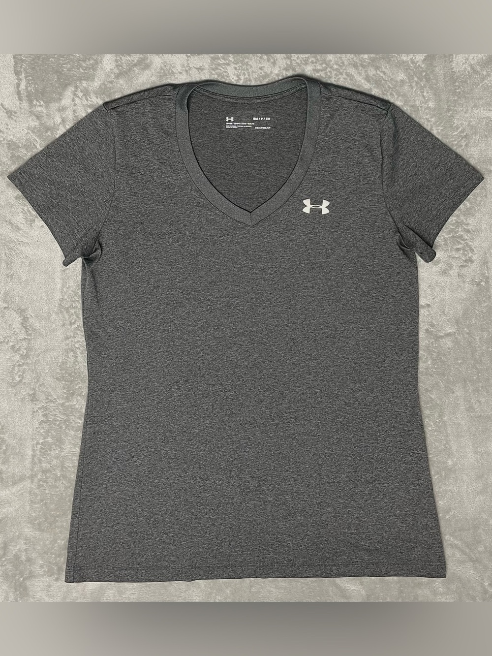 Under Armour HeatGear Women's V-Neck - Gray - SMALL
